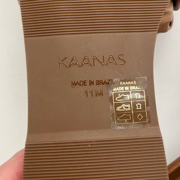 Kaanas Belinha leather open toe slide sandals 11 NEW - Picture 9 of 10